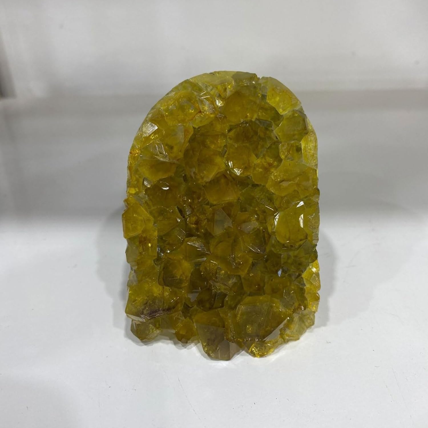 Natural Citrine Crystal Cluster Geode for Home Decoration