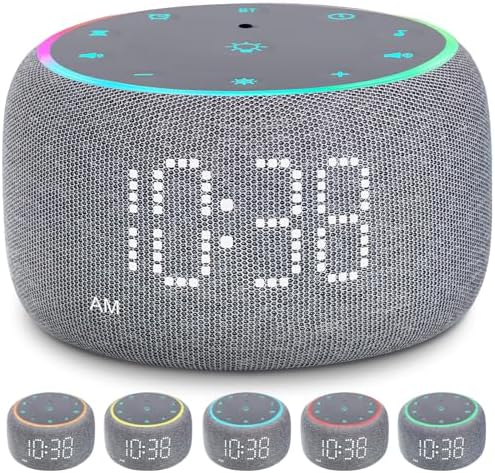 Mojikoo White Noise Alarm Clock with 5W Speaker and Night Lights