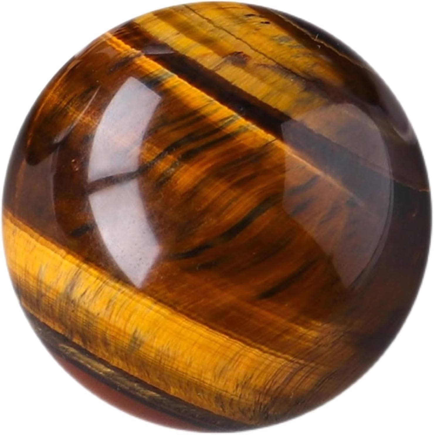 Natural Tiger Eyes Crystal Sphere Feng Shui Healing Decor