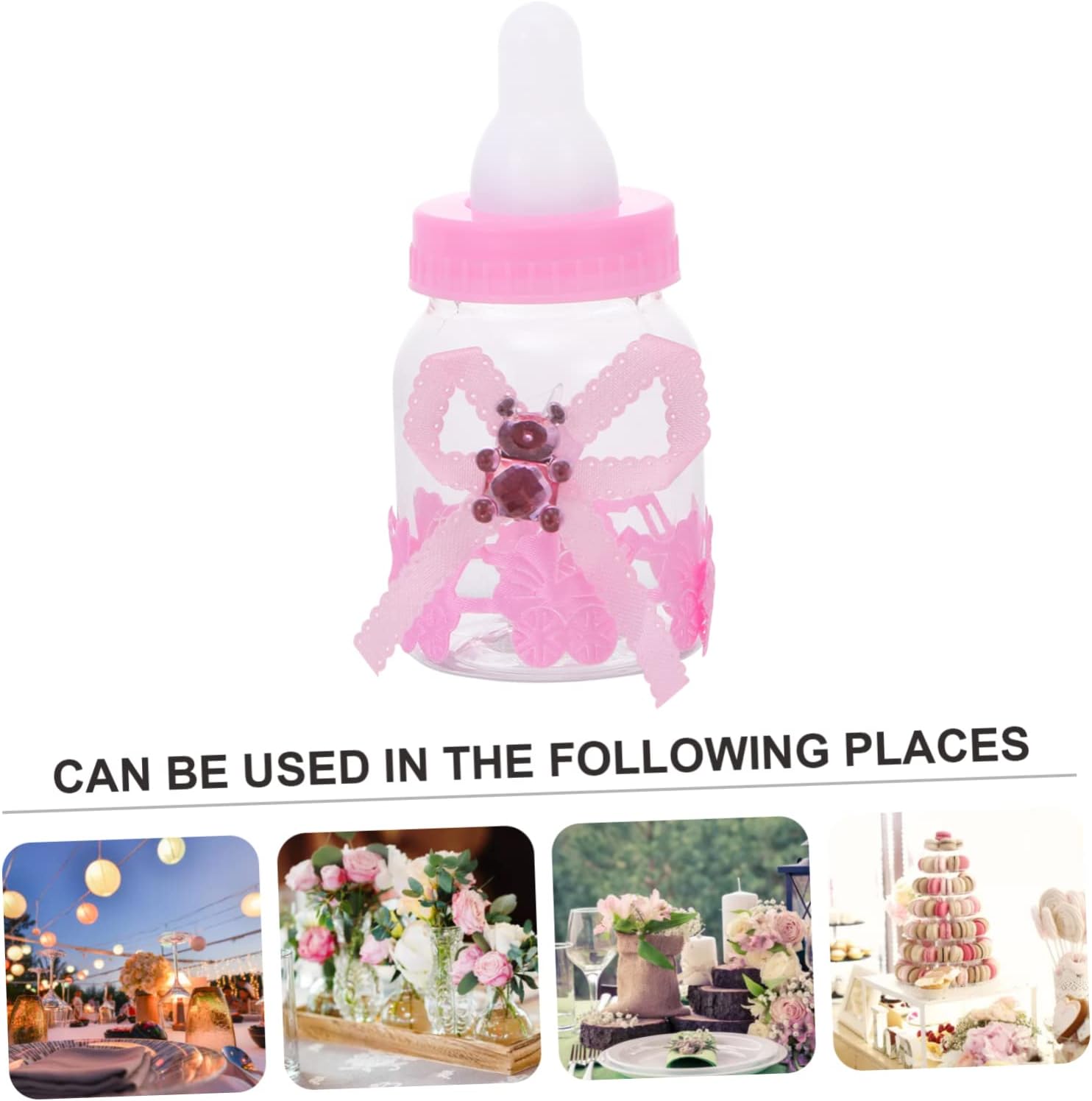 12Pcs Plastic Candy Boxes with Bear Design