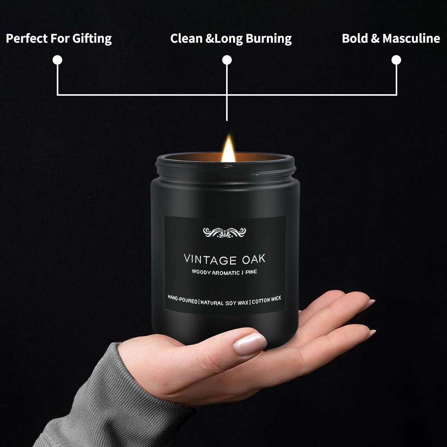 6 Pack Men Scented Candles Aromatherapy Gift Set