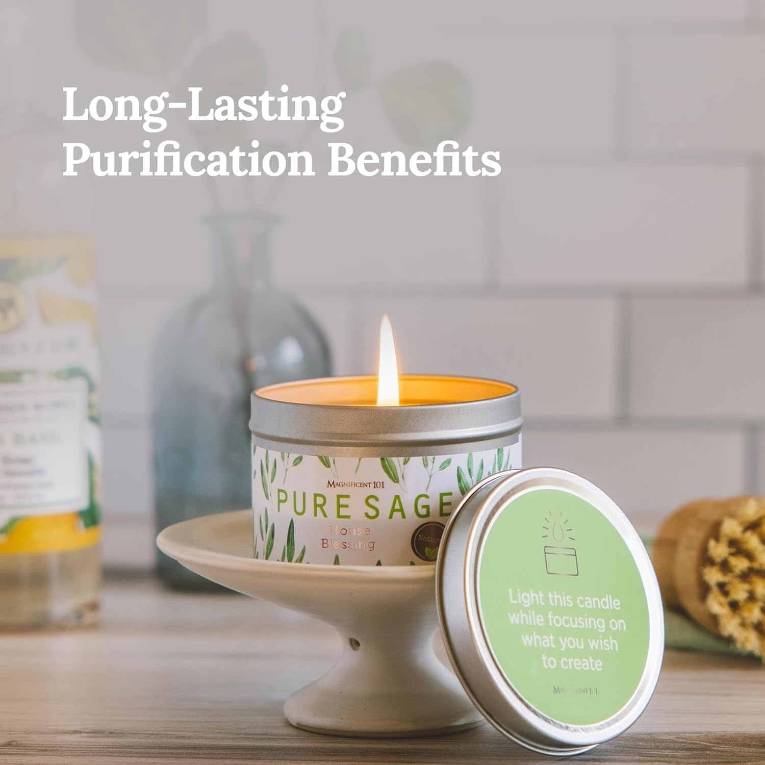 Magnificent 101 Pure Sage Smudge Candle 6 Oz