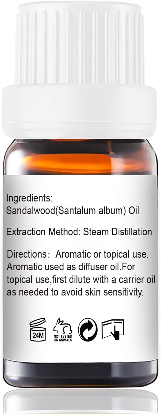 Sandalwood Essential Oil - 10mL for Diffuser and Skincare