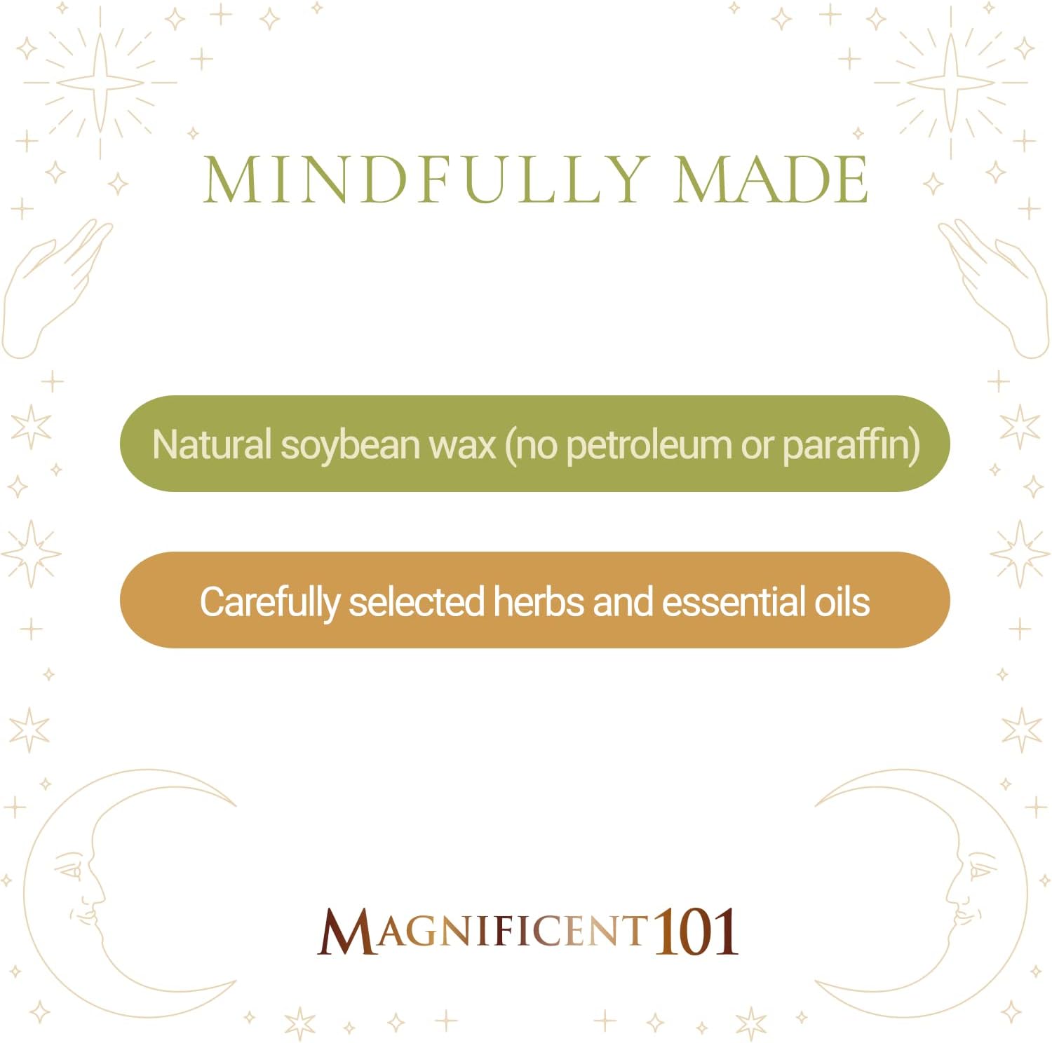 Magnificent 101 Abundance Smudge Candle - 6 Oz Soy Wax