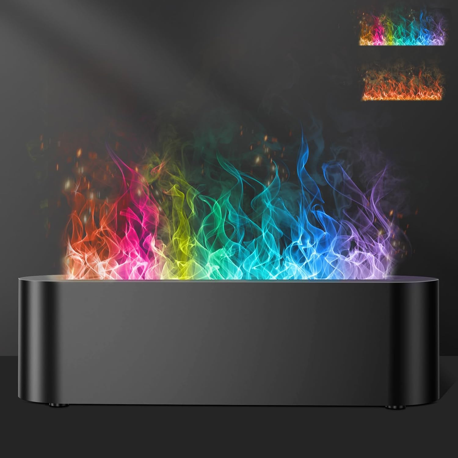 Colorful Flame Diffuser Humidifier with LED Light
