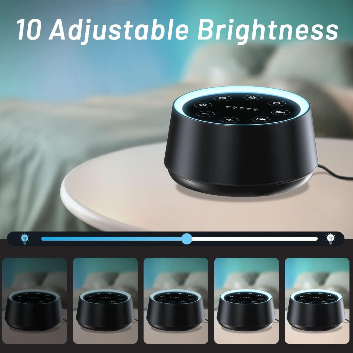 EasyHome Sleep Sound Machine with 30 Sounds and Night Light
