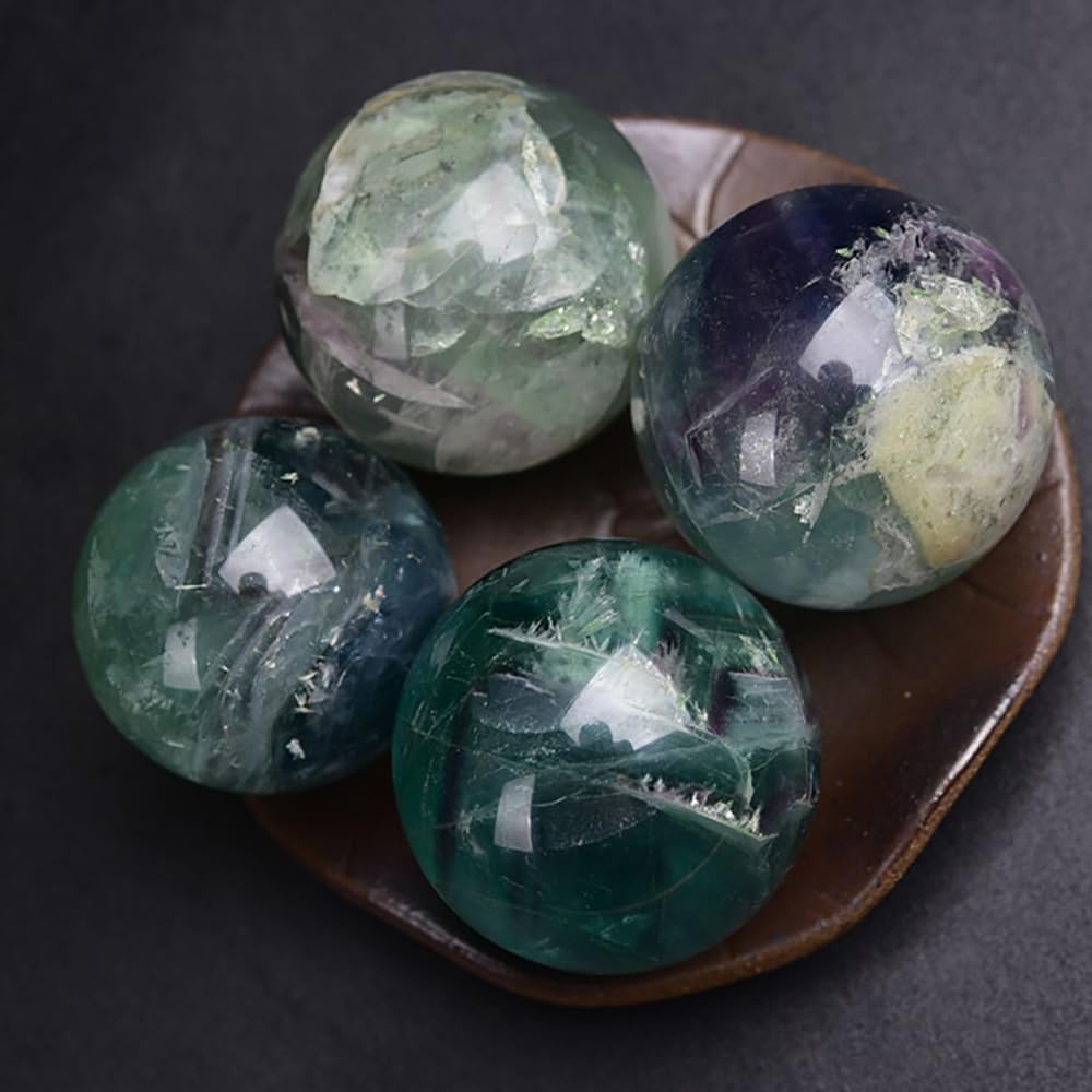 Crystal Ball with Fluorite Healing Stone 50-60mm