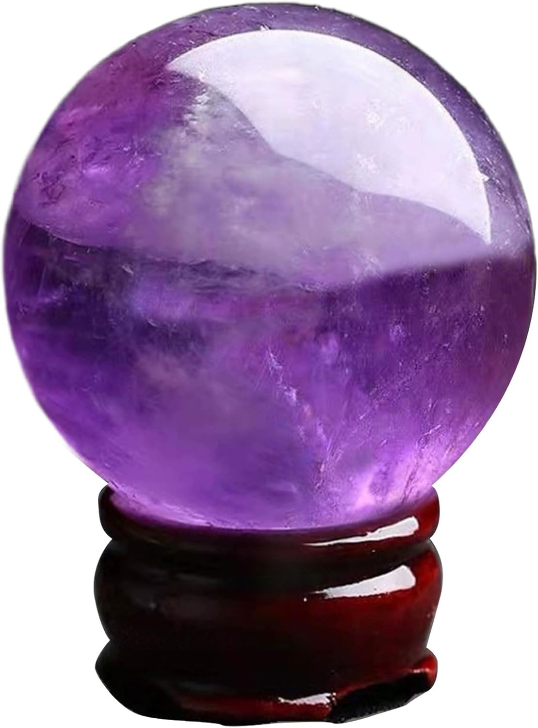 Natural Amethyst Crystal Ball with Stand