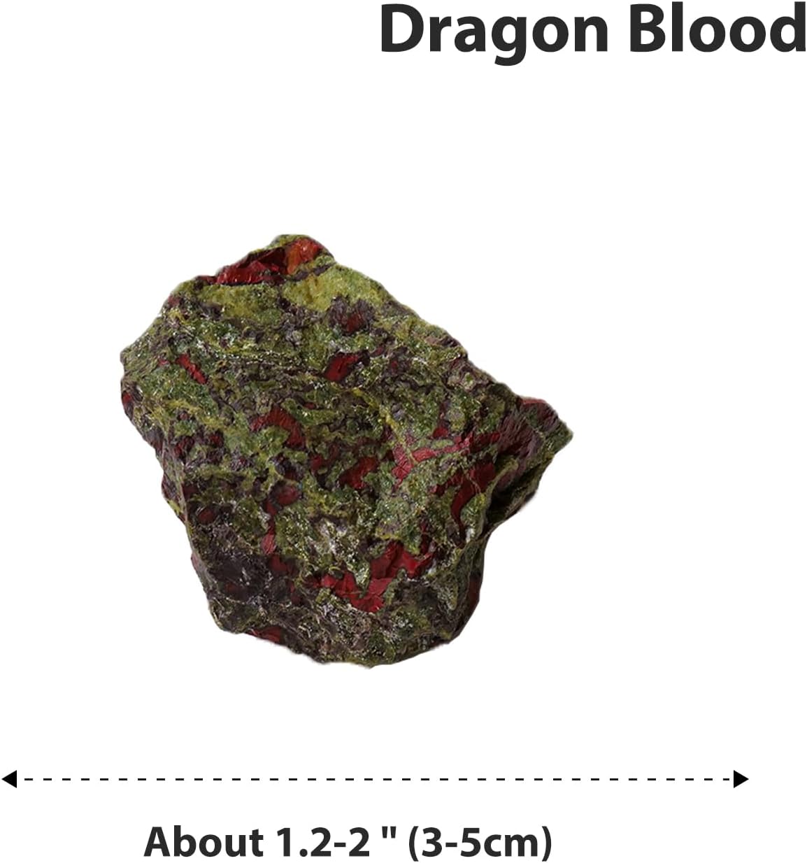 Apengshi Natural Dragon Blood Stone Crystals 2PCS for Meditation and Chakra Healing