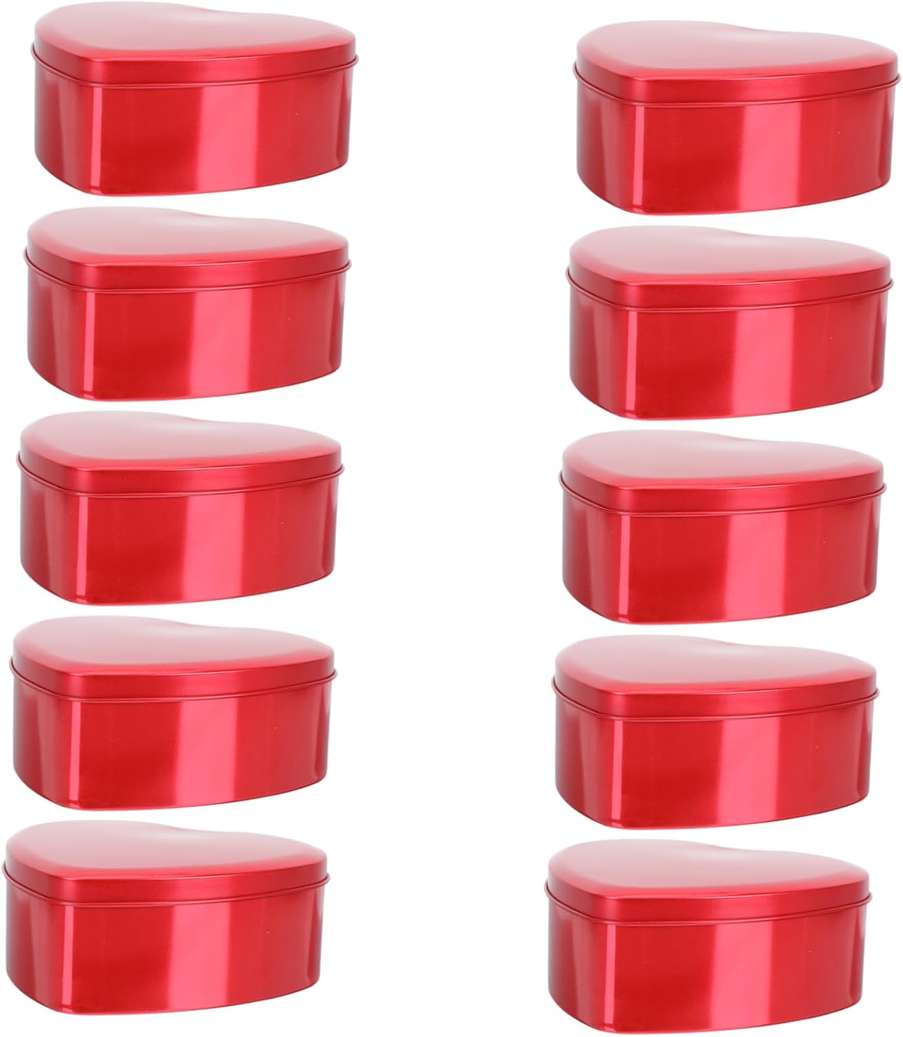10Pcs Heart Shaped Candy Box Durable Tinplate Storage Container