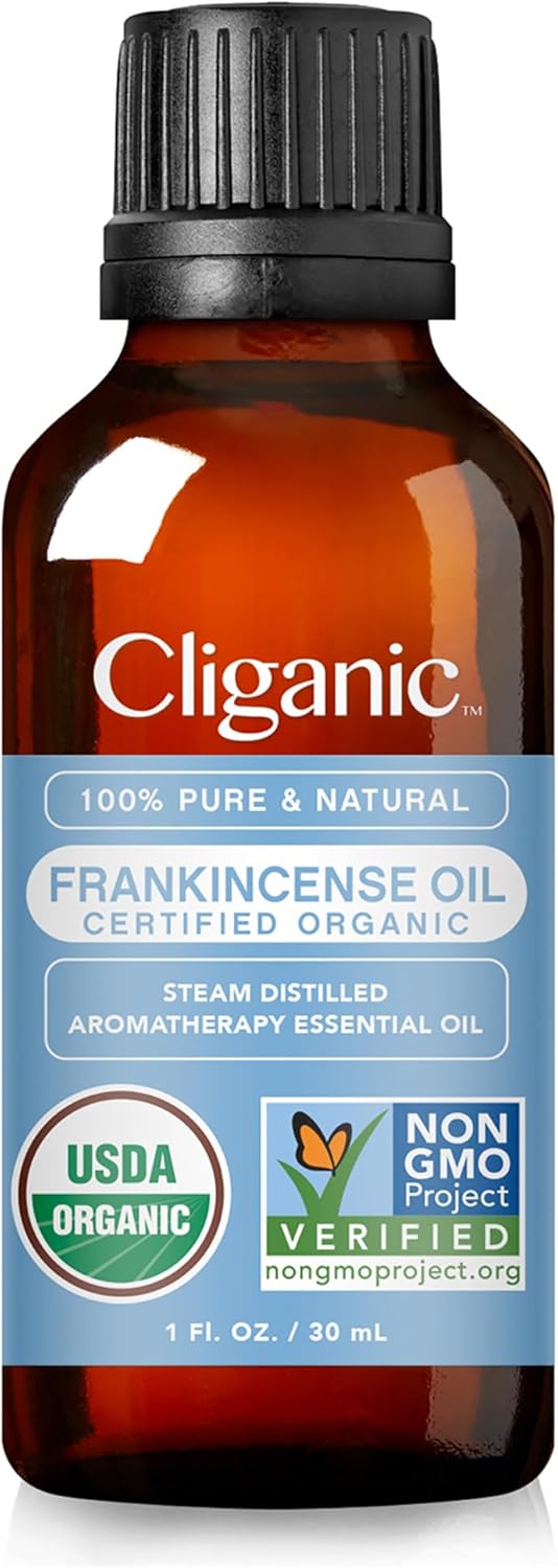 Cliganic USDA Organic Frankincense Essential Oil 1oz