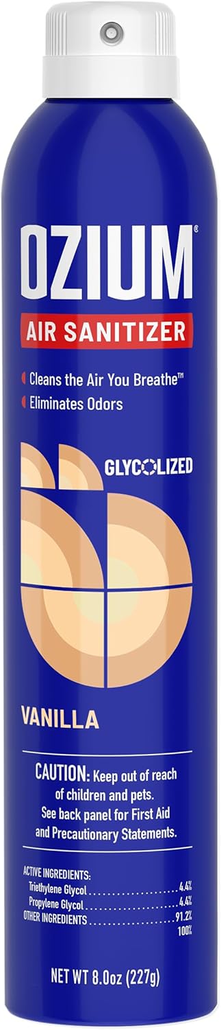 Ozium 8 Oz Air Sanitizer Vanilla Scent