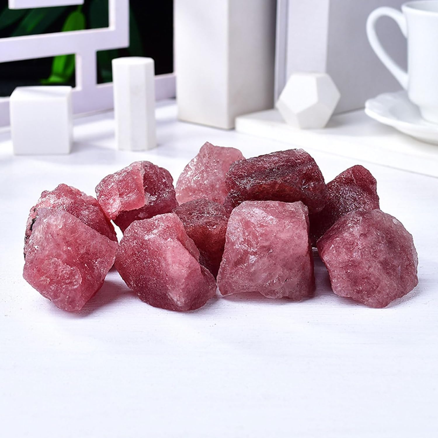 Natural Strawberry Quartz Rough Stones 1 Pound 3-5cm