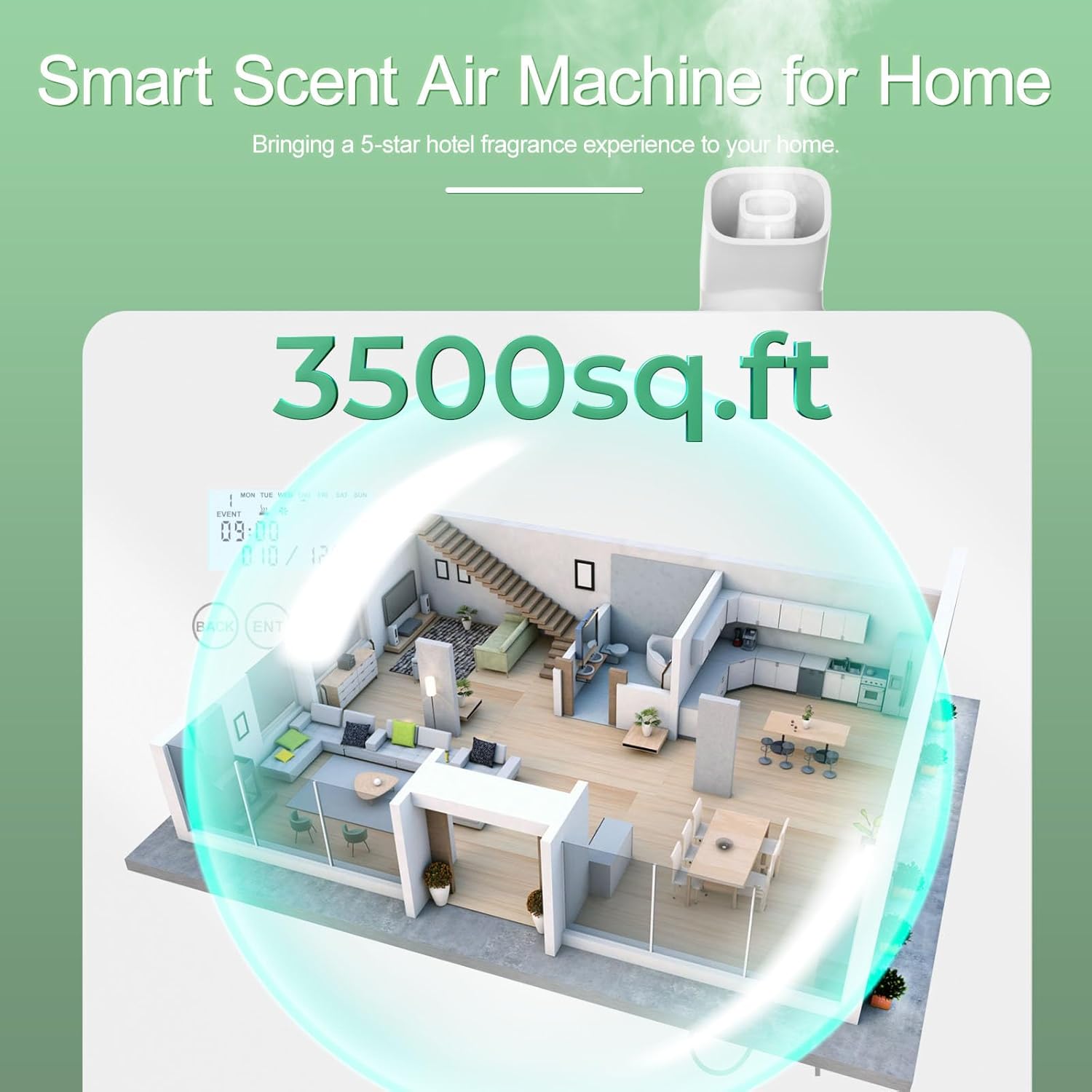 2025 Upgraded Smart Scent Machine 3500 Sq Ft