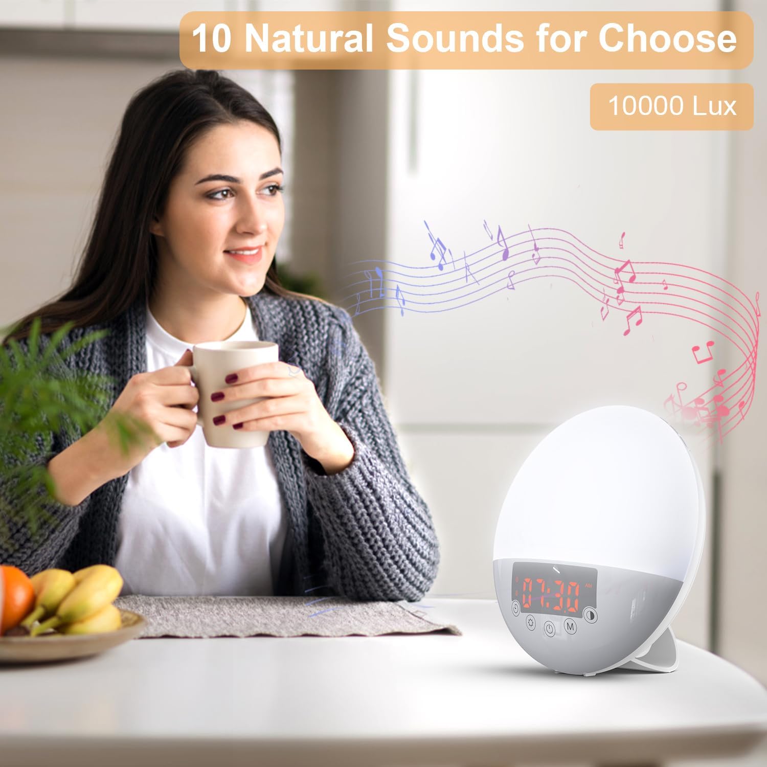 RICIAL Sunrise Alarm Clock with Wake Up Light