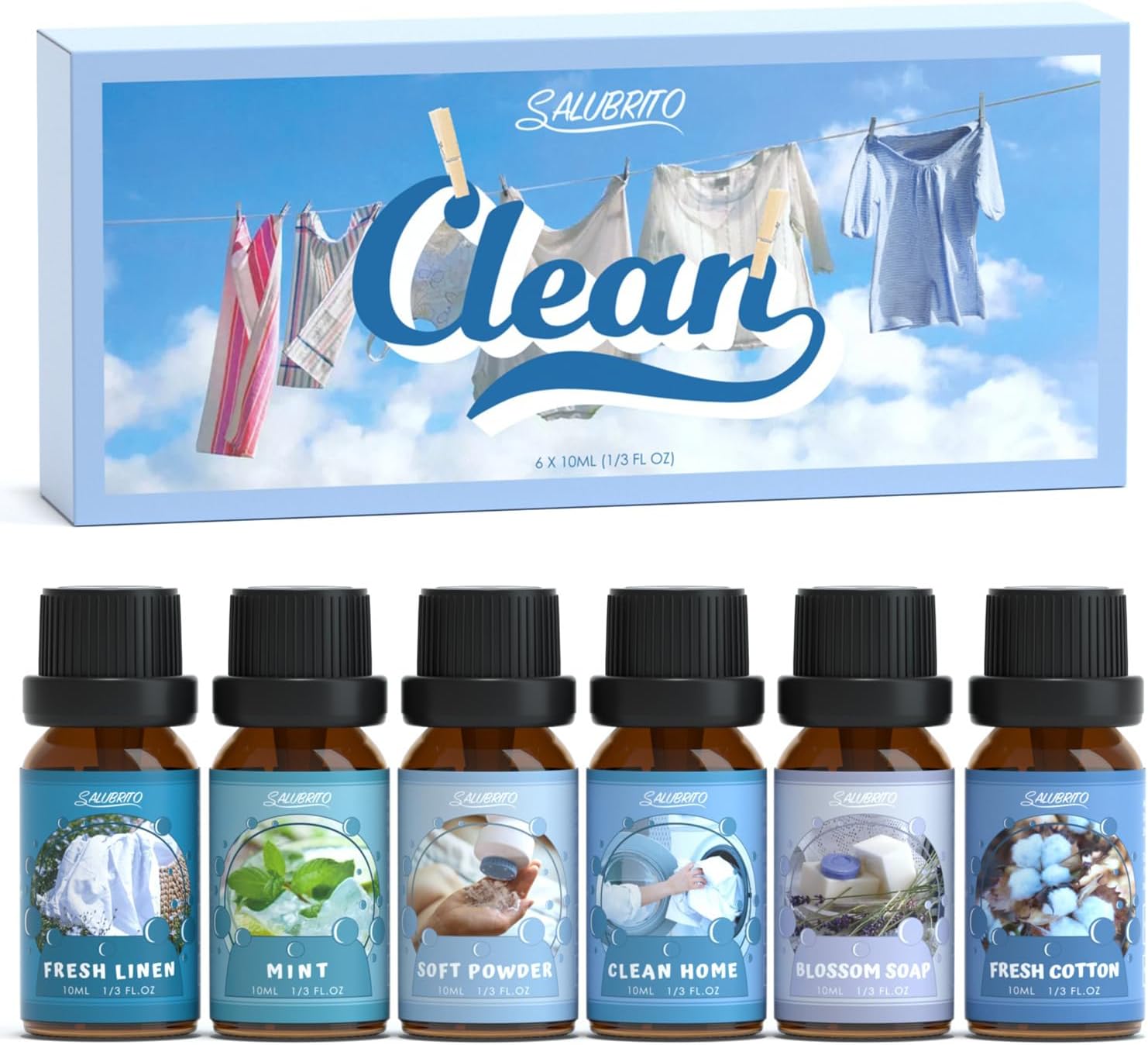 Salubrito Clean Fragrance Oils Set 6x10ml