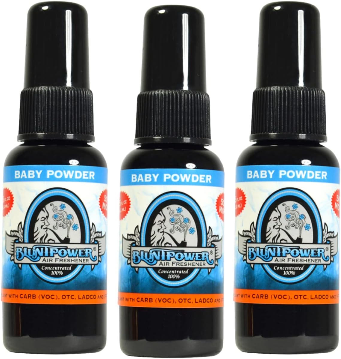 BluntPower Baby Powder 3 Pack Premium Air Freshener