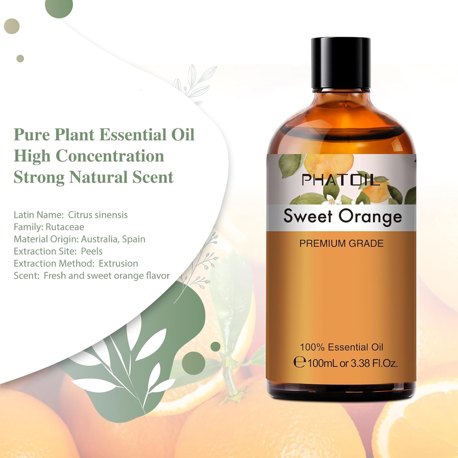 Sweet Orange 338 Fl Oz Essential Oil for Diffusers and DIY Projects