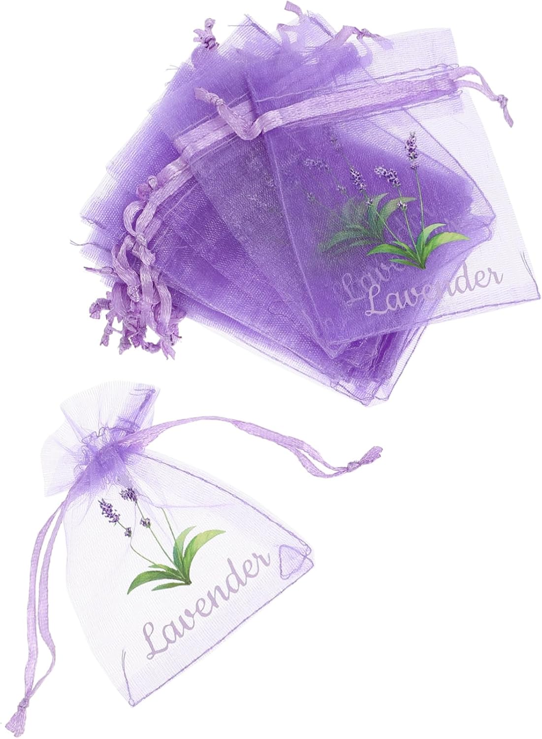 Cabilock Lavender Sachet Bags 20pcs Empty Drawstring Pouches for Herbs and Spices