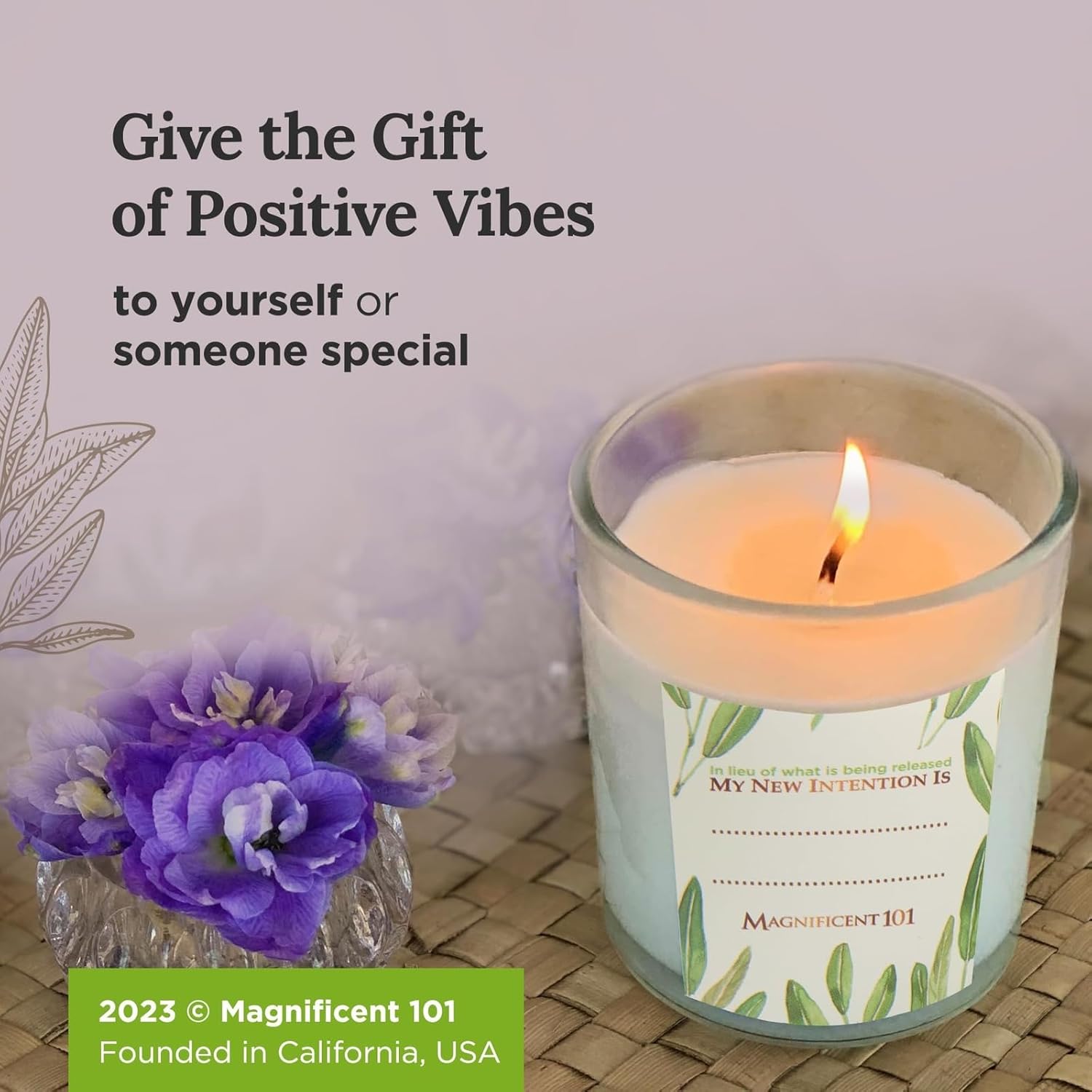 Magnificent 101 Set of 3 Pure Sage Smudge Candles