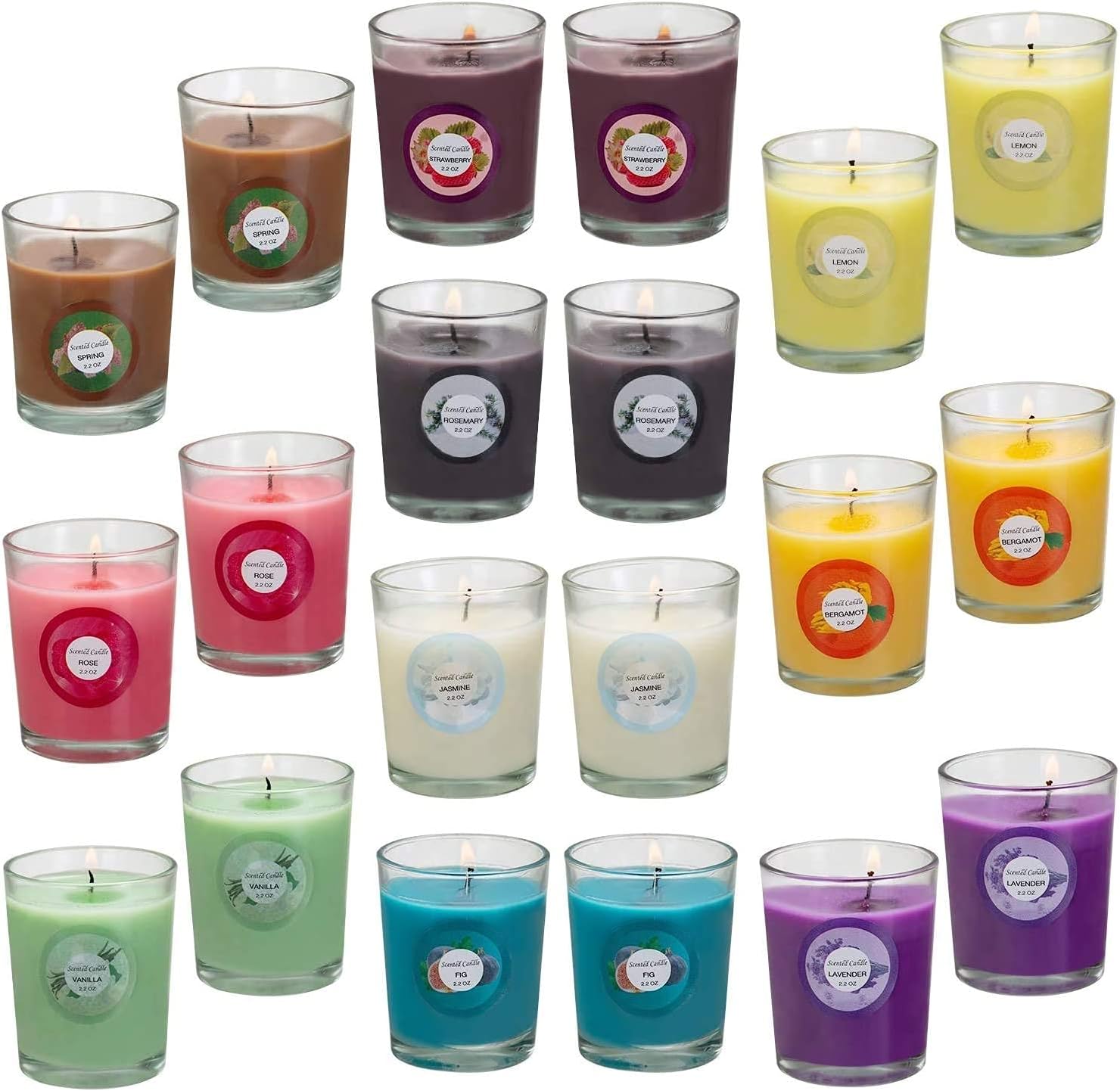 20 Pack Soy Wax Aromatherapy Candles
