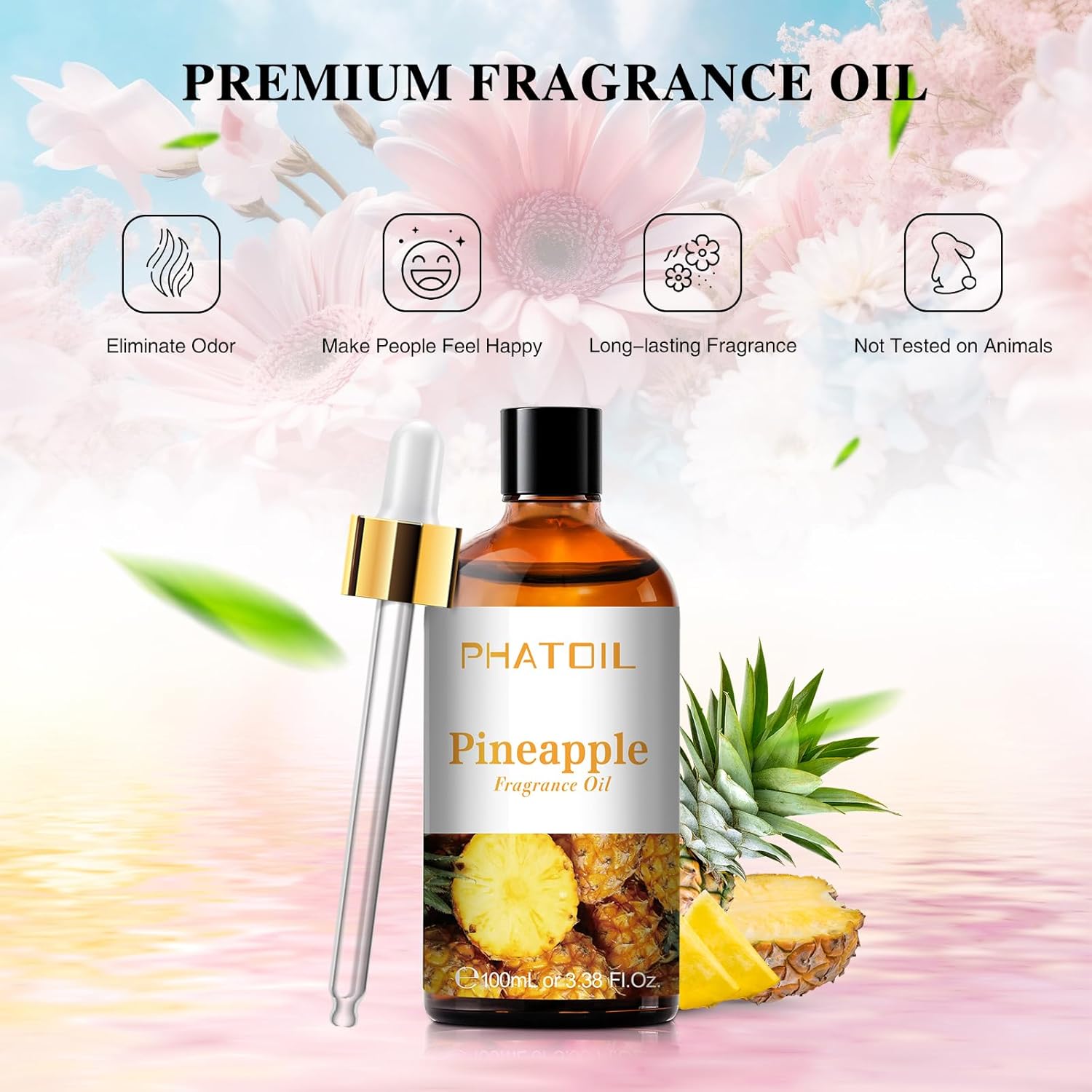 PHATOIL 338floz Pineapple Essential Oil for Aromatherapy and Diffusers