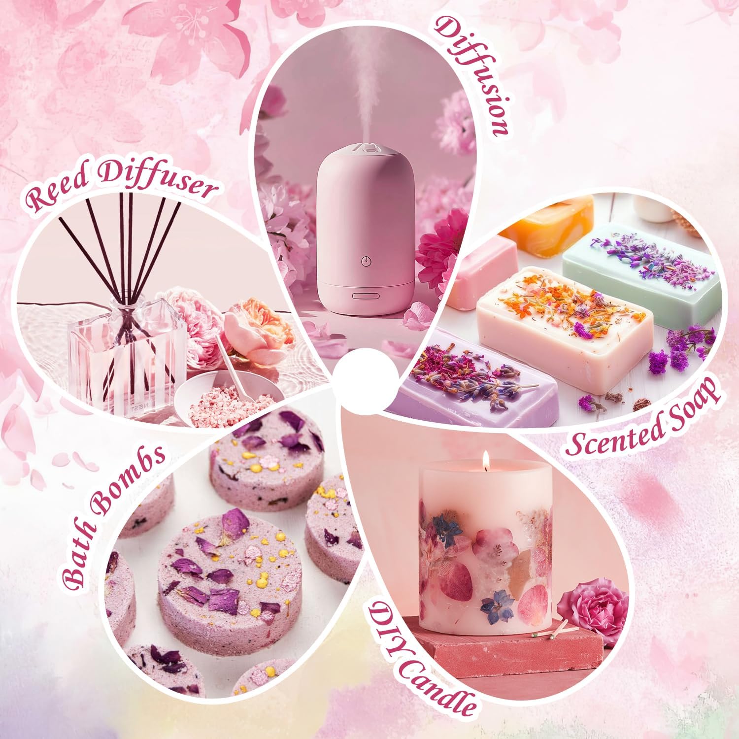 Salubrito 6 Piece Floral Essential Oil Set