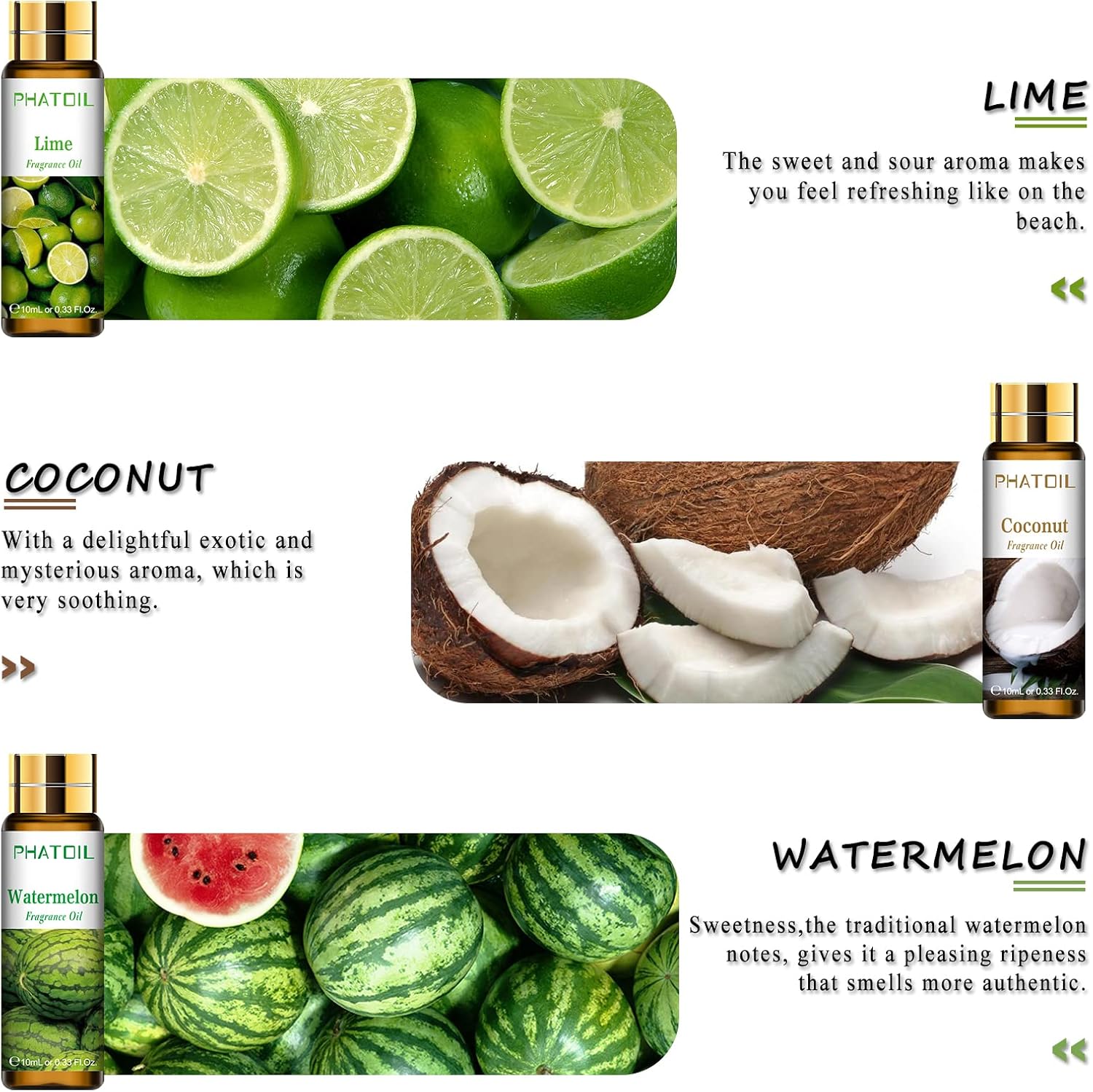 PHATOIL 9PCS Fruity Essential Oils Gift Set