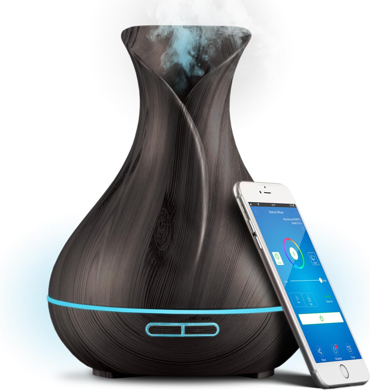 Smart WiFi Essential Oil Diffuser 400ml with Alexa Google Home Voice Control
