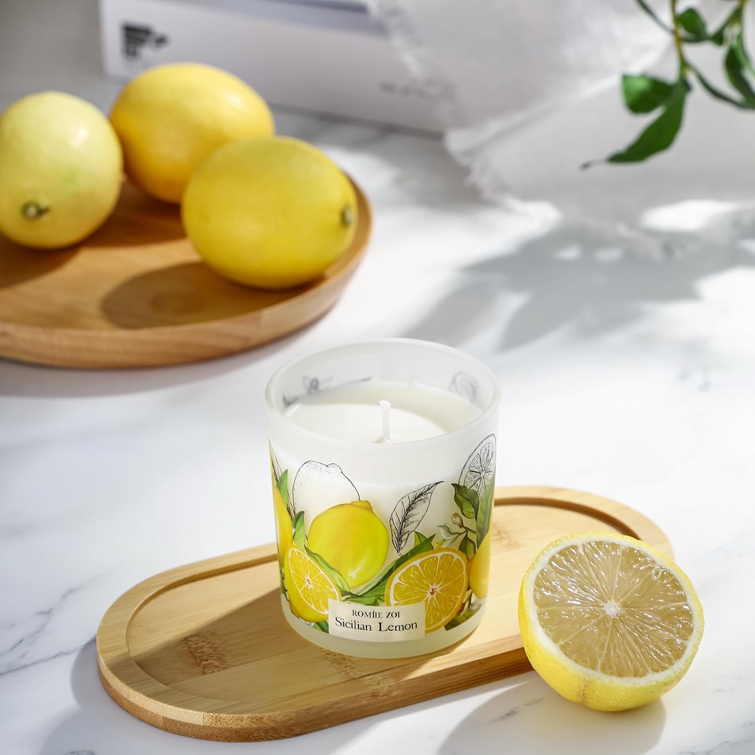 Sicilian Lemon Scented Candle 6oz Aromatherapy Jar