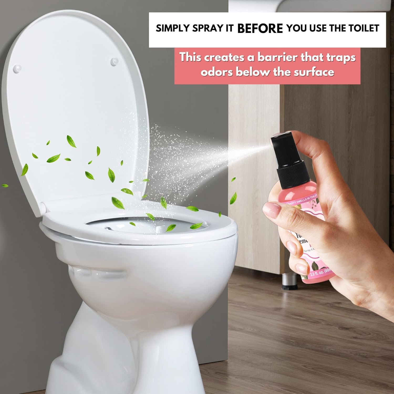 Air Jungles Toilet Poop Odor Eliminator Spray with Rose Scent
