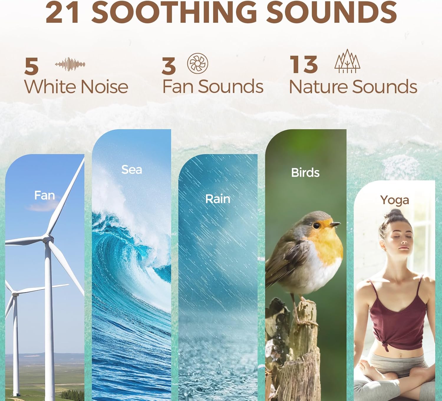 ANJANK White Noise Alarm Clock with Bluetooth Speaker and Night Light