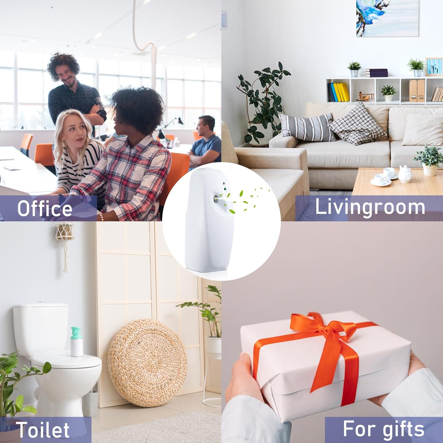 Uiifan 8 Pcs Wall Mounted Automatic Air Freshener Dispenser