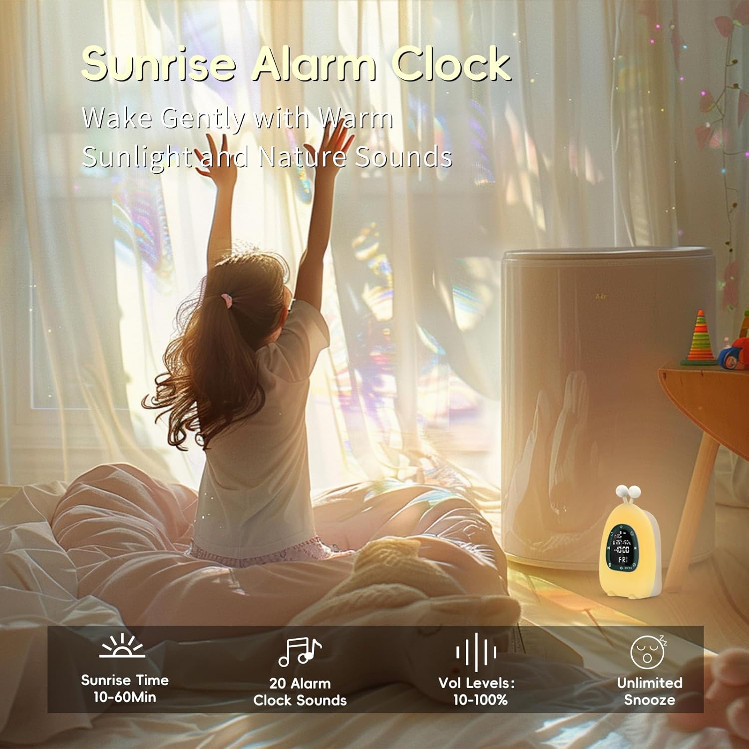 Sunrise Alarm Clock with Light and White Noise