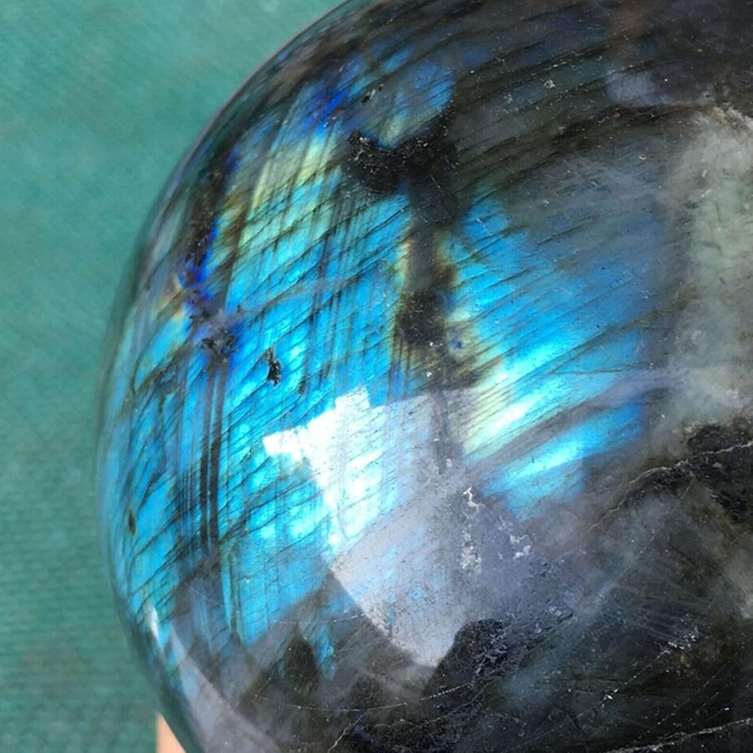 Labradorite Sphere Healing Crystal Ball with Pedestal