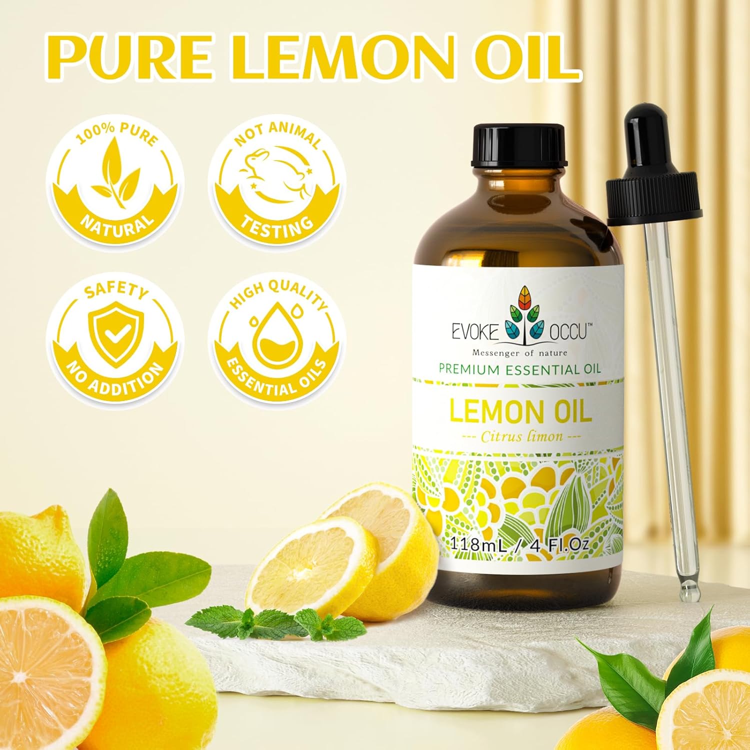 Evoke Occu Lemon Essential Oil 4 Fl Oz