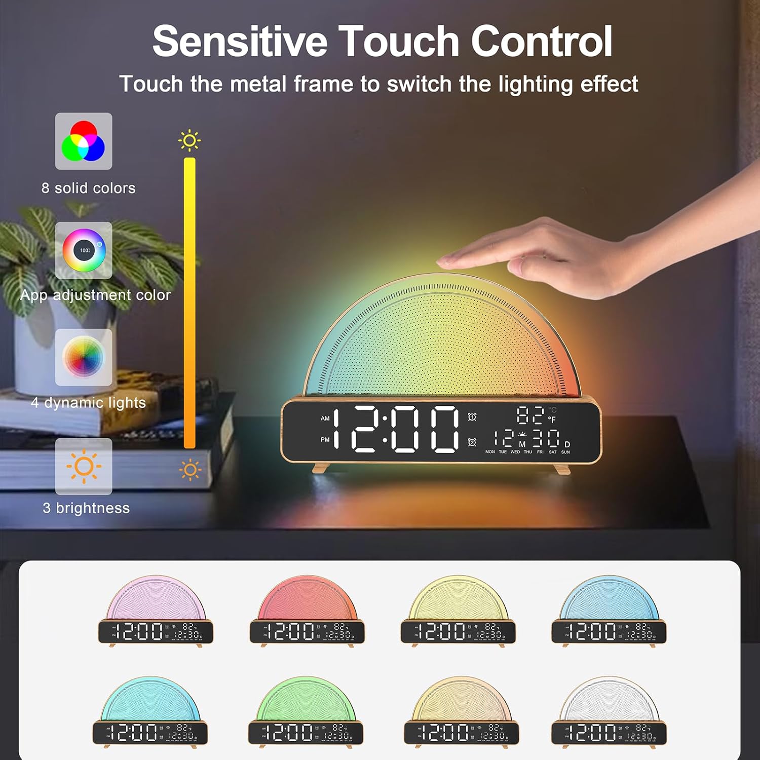 Sunrise Alarm Clock with 13 Soothing Sounds and Gentle Light