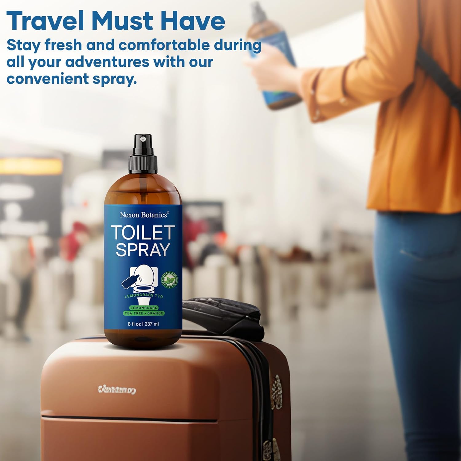 Lemongrass Tea Tree Toilet Spray 8 Fl Oz - Natural Odor Eliminator