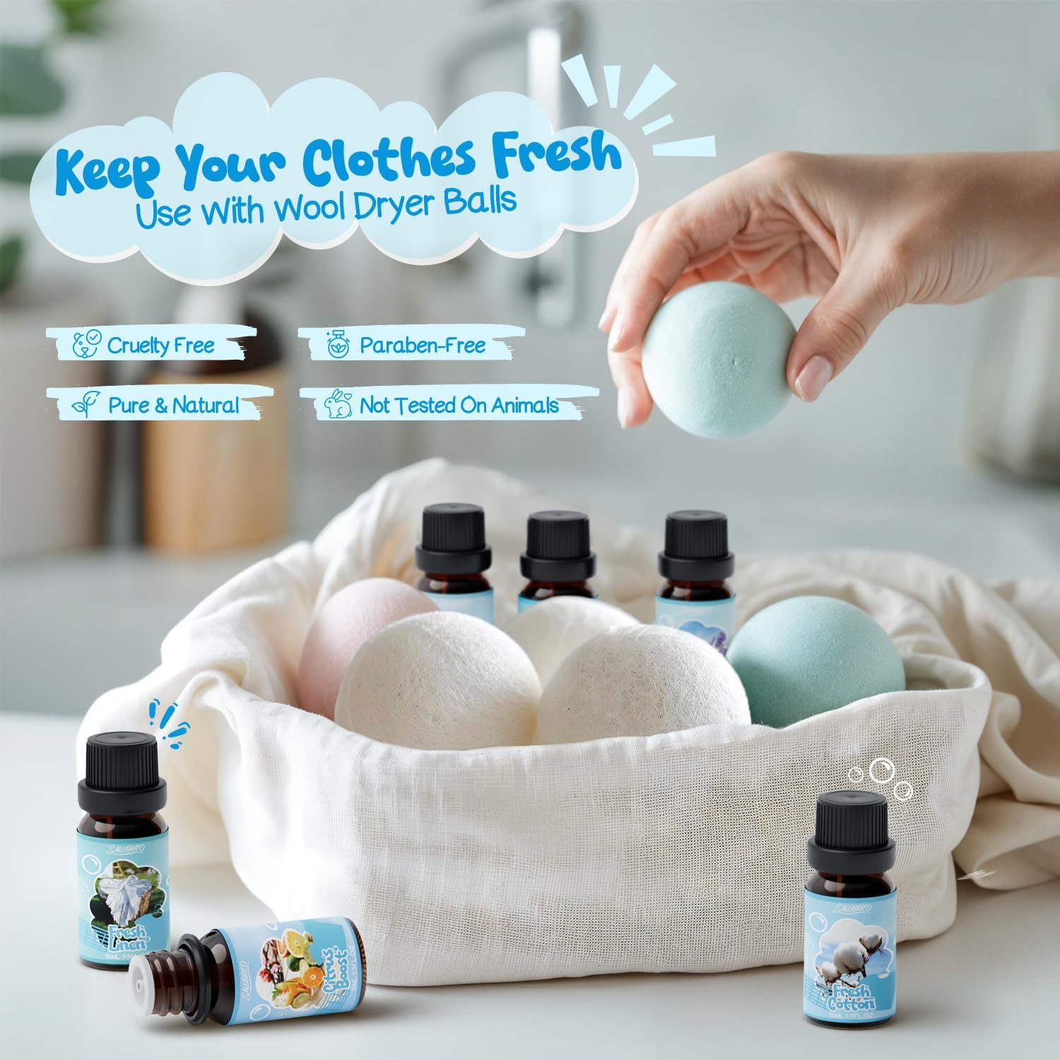SALUBRITO Premium Essential Oil Set for Diffuser Soap Candle Making Scents