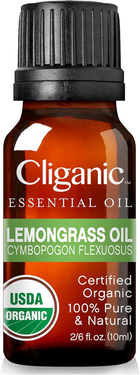 Cliganic USDA Organic Lemongrass Essential Oil 100 Pure