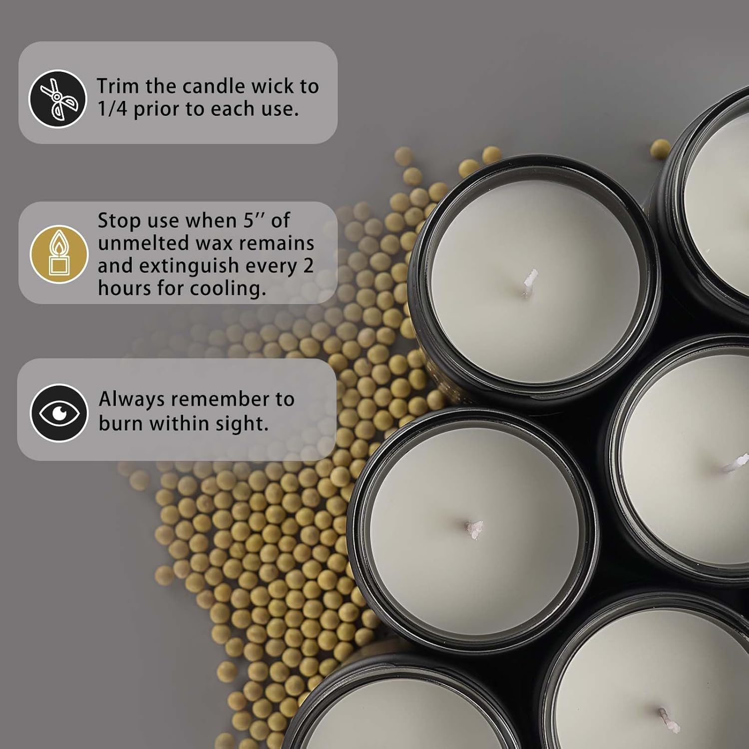 Auelife Scented Candles for Men 4 Pack Set
