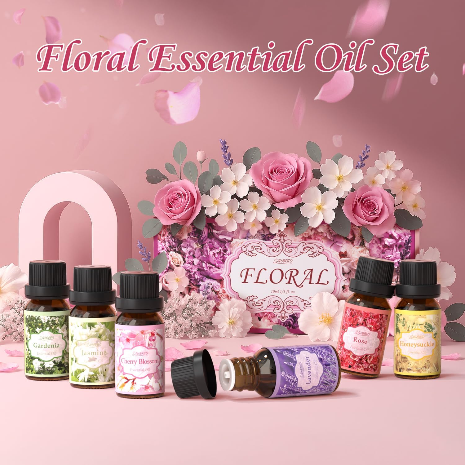 Salubrito 6 Piece Floral Essential Oil Set