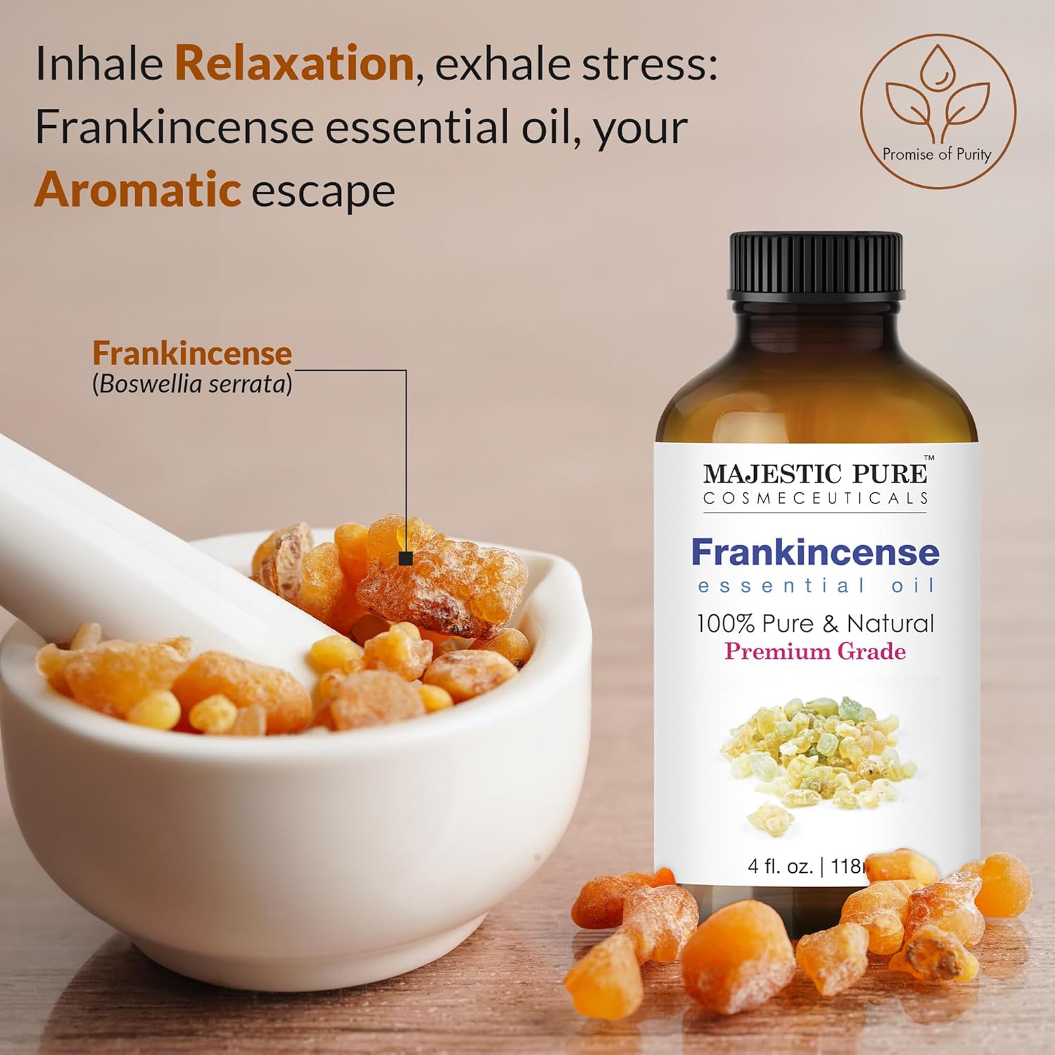 Majestic Pure Frankincense Essential Oil 4 Fl Oz