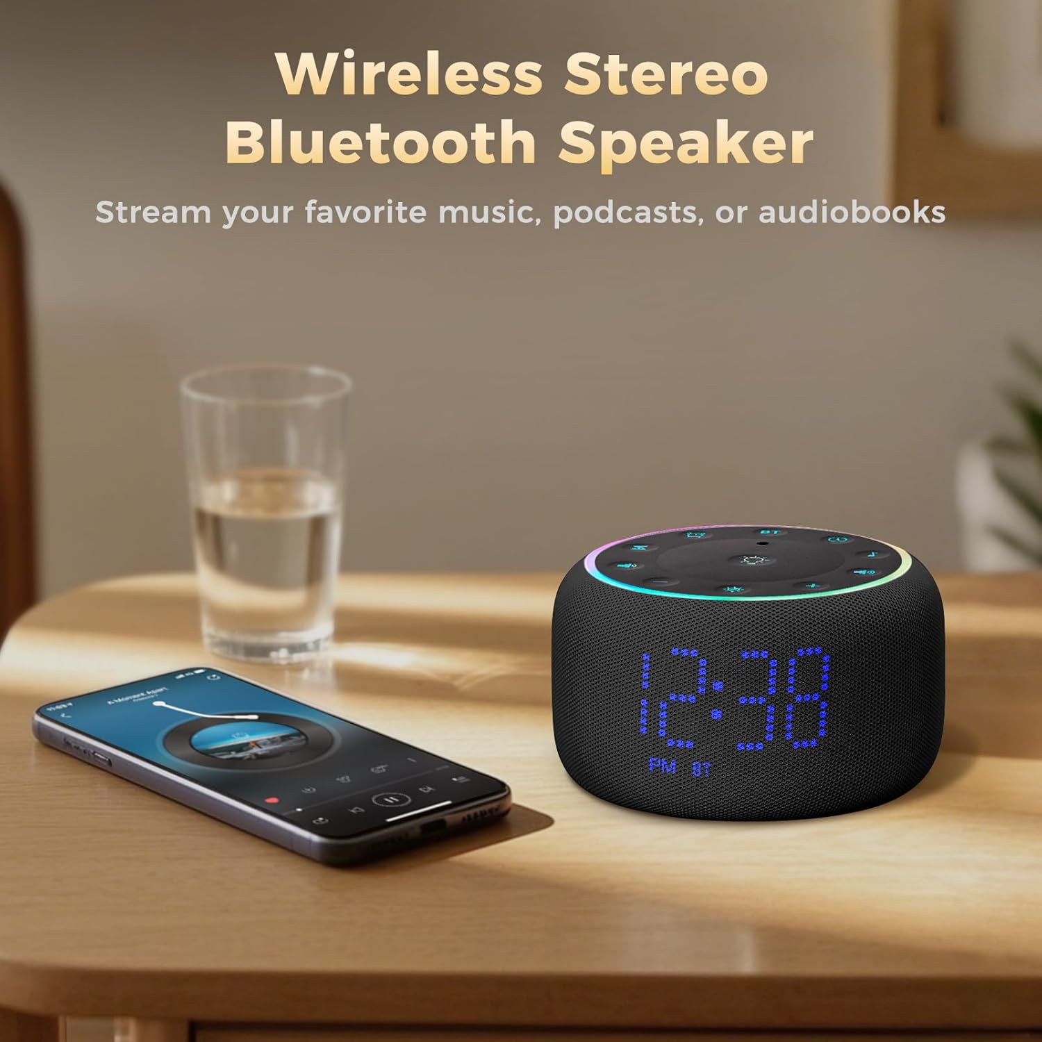 Mojikoo WhiteNoise Alarm Clock 4-in-1 Sleep Solution