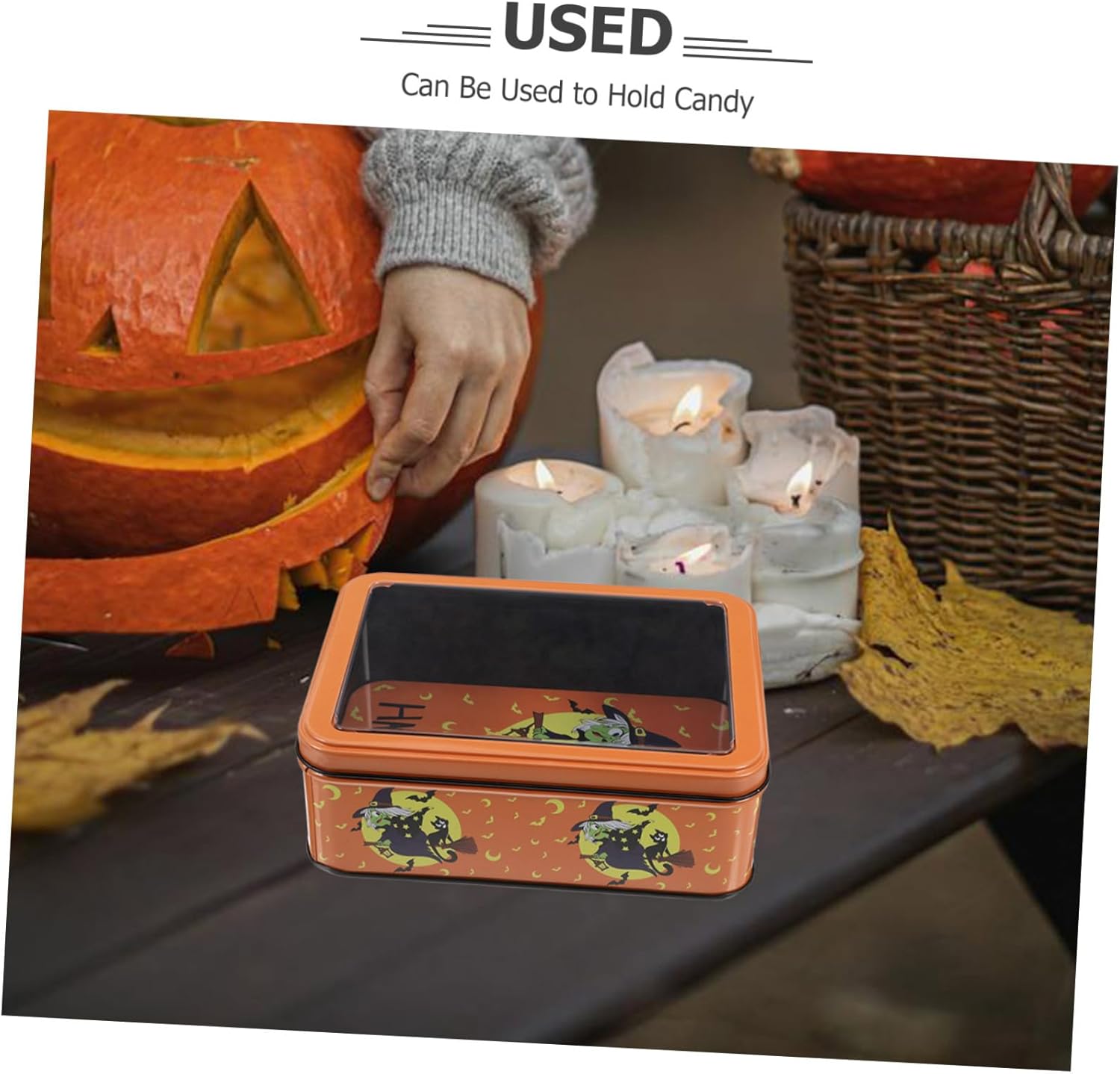 Beaupretty Halloween Tinplate Storage Box