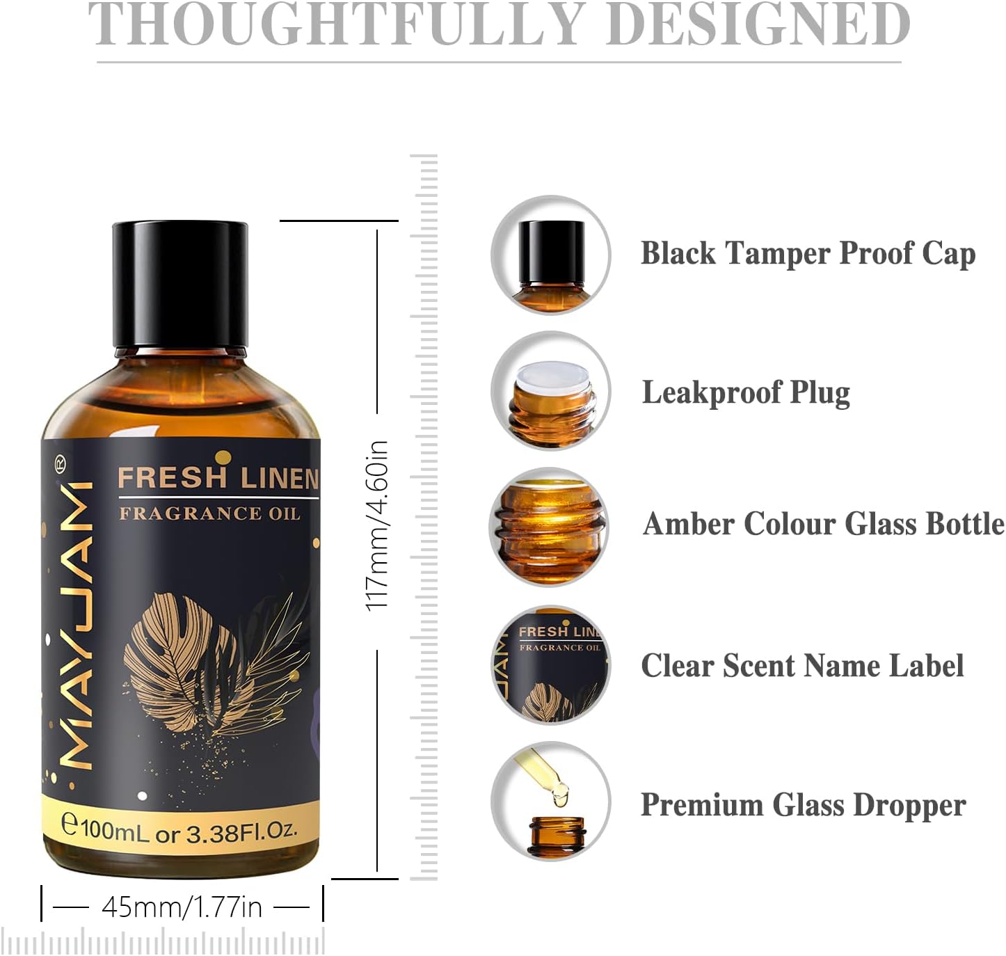 Fresh Linen Fragrance Oils 100ML with Glass Dropper