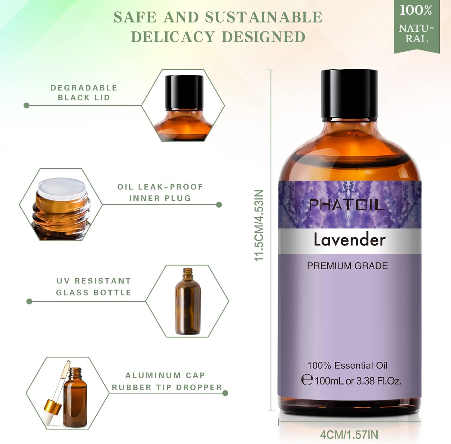 Lavender Essential Oil 100ml for Aromatherapy and DIY Projects