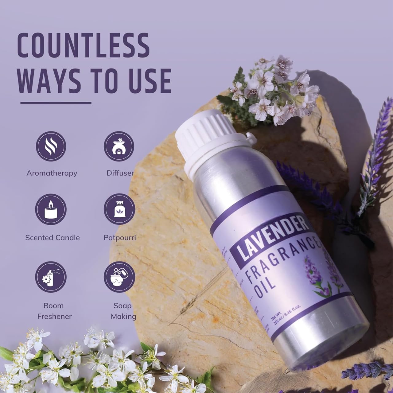 Lavender Aroma Oil 250ml for Aromatherapy and Diffusers