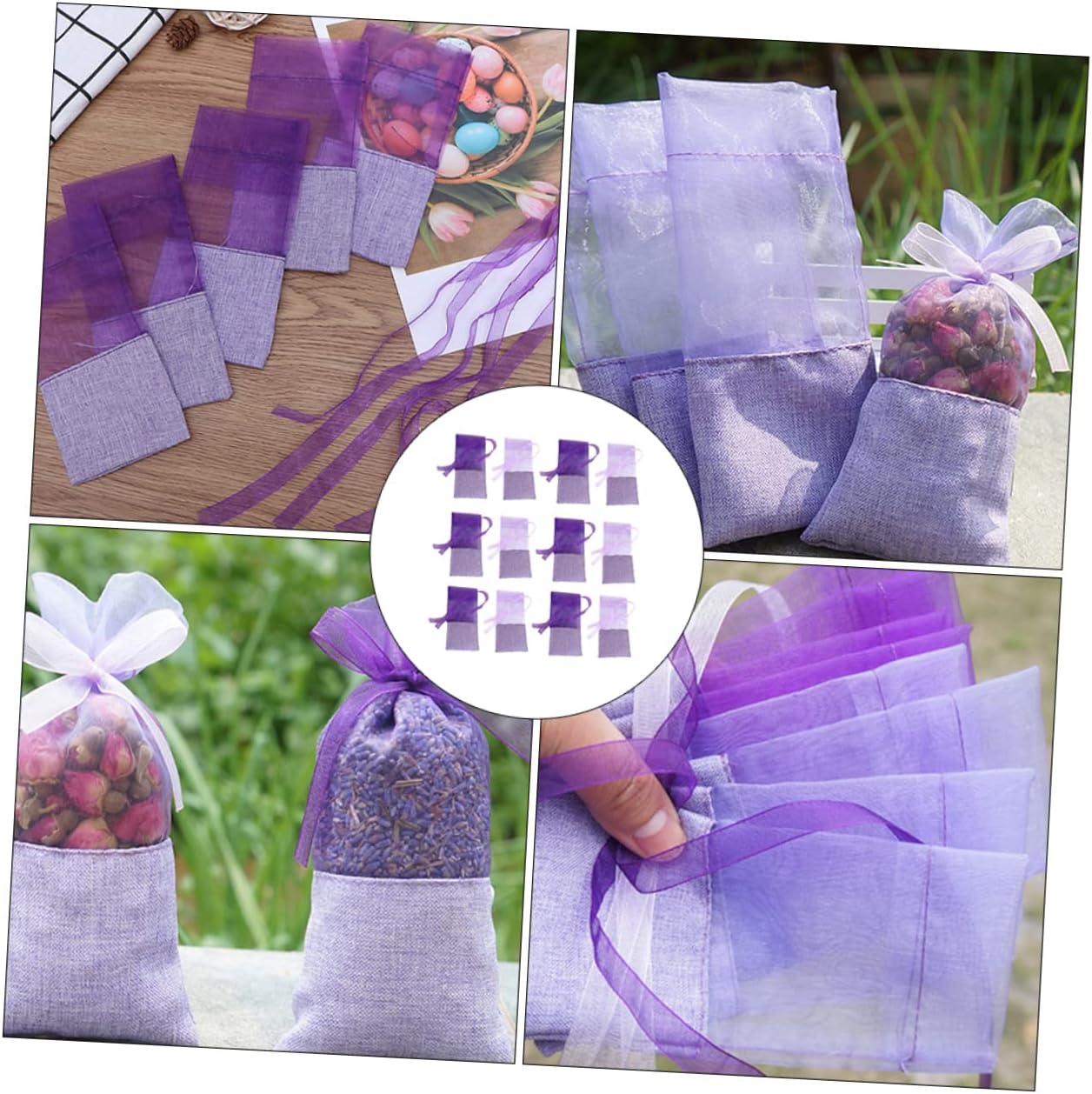 24pcs Lavender Sachets for Freshening Gauze Bags and Events
