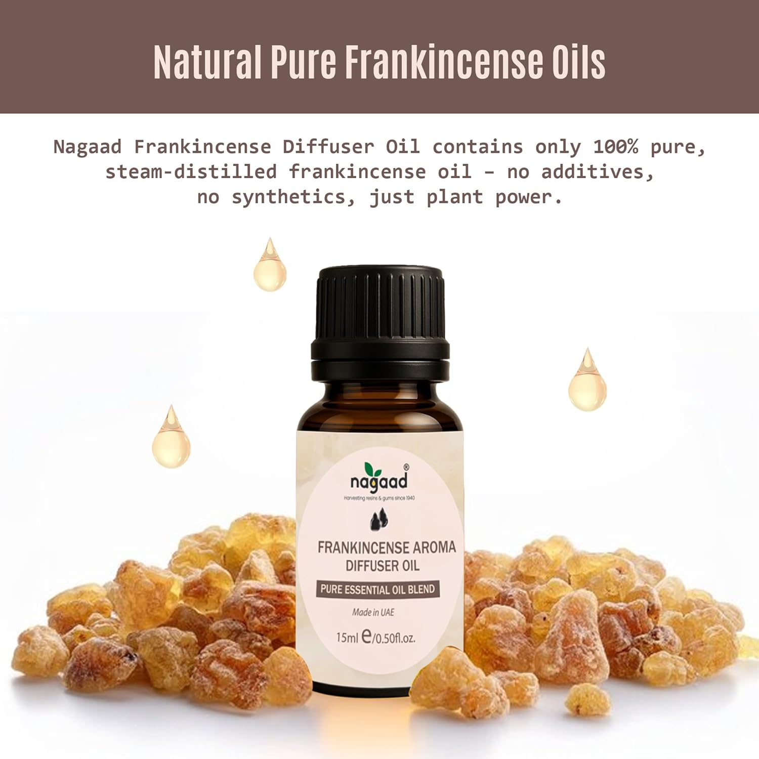 Organic Frankincense Essential Oil - 15ml for Diffusers and Massage